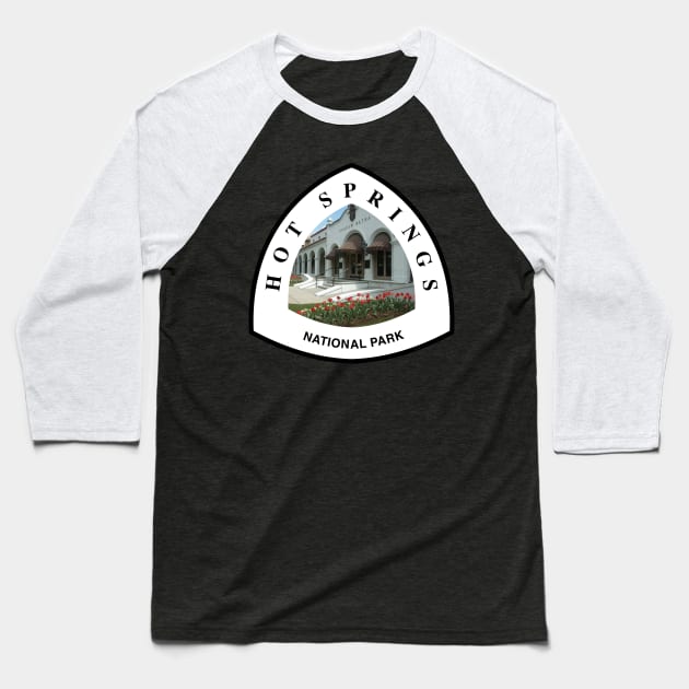 Hot Springs National Park shield Baseball T-Shirt by nylebuss